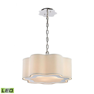 Villoy - Modern/Contemporary Style w/ Luxe/Glam inspirations - Metal 9.5W 3 LED Drum Pendant - 7 Inches tall 18 Inches wide - 875418