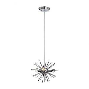 Starburst - Modern/Contemporary Style w/ Luxe/Glam inspirations - Metal 3-Light Pendant - 10 Inches tall 12 Inches wide