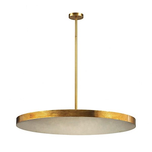 Laigne - Modern/Contemporary Style w/ Luxe/Glam inspirations - Metal 4 Light Disc Pendant - 5 Inches tall 36 Inches wide