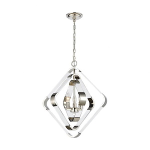Rapid Pulse - Modern/Contemporary Style w/ Luxe/Glam inspirations - Acrylic and Metal 3 Light Chandelier - 23 Inches tall 20 Inches wide