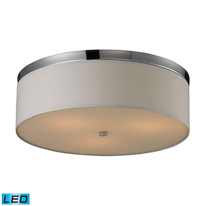 17 Inch 28.5W 3 LED Flush Mount in Modern/Contemporary Style with Art Deco and Retro inspirations - 6 Inches tall and 17 inches wide