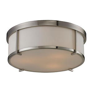 Bryant - 3 Light Flush Mount in Transitional Style with Urban/Industrial and Art Deco inspirations - 5 Inches tall and 15 inches wide - 371686
