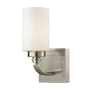 Dawson - 1 Light Bath Bar in Transitional Style with Art Deco and Modern Farmhouse inspirations - 10 Inches tall and 5 inches wide
