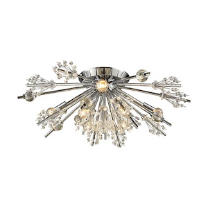 Starburst - 8 Light Semi-Flush Mount in Modern Style with Luxe and Mid-Century Modern inspirations - 9 Inches tall and 26 inches wide - 1208538