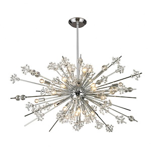 Starburst - Twenty-9 Light Chandelier in Modern Style with Luxe and Mid-Century Modern inspirations - 20 Inches tall and 48 inches wide - 421473