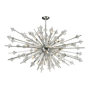 Starburst - Thirty-1 Light Chandelier in Modern Style with Luxe and Mid-Century Modern inspirations - 36 Inches tall and 72 inches wide