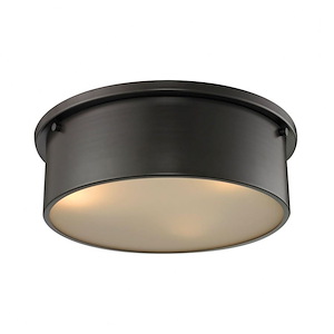Simpson - 3 Light Flush Mount in Modern/Contemporary Style with Art Deco and Retro inspirations - 5 Inches tall and 14 inches wide - 459212