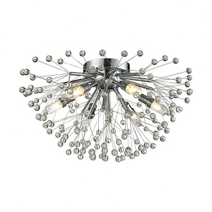 Starburst - 6 Light Flush Mount in Modern/Contemporary Style with Boho and Luxe/Glam inspirations - 10 Inches tall and 19 inches wide - 459208