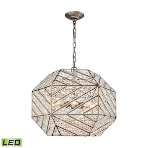 Constructs - 38.4W 8 LED Chandelier in Modern Style with Luxe and Mid-Century Modern inspirations - 16 Inches tall and 20 inches wide - 521559