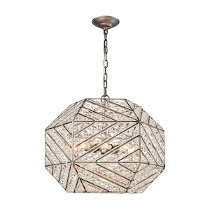 Constructs - 8 Light Chandelier in Modern/Contemporary Style with Luxe/Glam and Mid-Century Modern inspirations - 16 Inches tall and 20 inches wide
