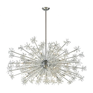 Snowburst - Thirty Light Chandelier in Modern Style with Luxe and Mid-Century Modern inspirations - 37 Inches tall and 72 inches wide