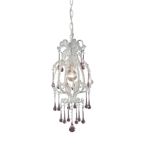Opulence - 1 Light Mini Pendant in Traditional Style with Shabby Chic and Boho inspirations - 19 Inches tall and 8 inches wide