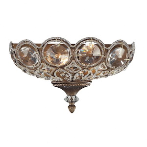 Christina - 2 Light Wall Sconce in Traditional Style with Victorian and Luxe/Glam inspirations - 8 Inches tall and 14 inches wide
