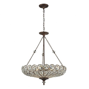 Christina - 6 Light Pendant in Traditional Style with Victorian and Luxe/Glam inspirations - 30 Inches tall and 26 inches wide