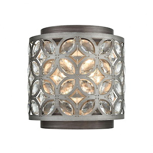Rosslyn - 2 Light Wall Sconce in Traditional Style with Luxe/Glam and Mid-Century Modern inspirations - 9 Inches tall and 8 inches wide - 1208737