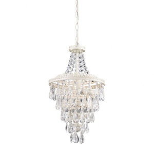 Transitional Style w/ Luxe/Glam inspirations - Canvas and Wood 1 Light Mini Pendant - 19 Inches tall 11 Inches wide