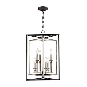 Salinger - 6 Light Pendant in Modern/Contemporary Style with Luxe/Glam and Retro inspirations - 23 Inches tall and 19 inches wide