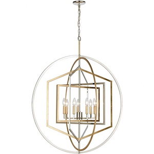 Geosphere - 7 Light Chandelier in Modern/Contemporary Style with Luxe/Glam and Mid-Century Modern inspirations - 39 Inches tall and 36 inches wide - 921369