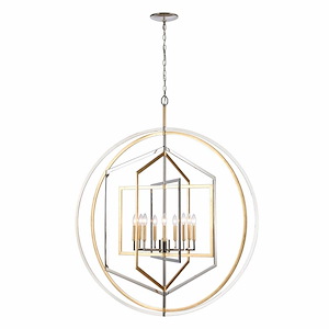 Geosphere - 9 Light Chandelier In Modern Style-54.25 Inches Tall and 46 Inches Wide