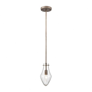 Culmination - 1 Light Mini Pendant in Transitional Style with Luxe/Glam and Southwestern inspirations - 10 Inches tall and 5 inches wide - 921233