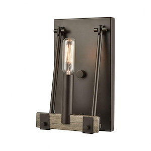Transitions - 1 Light Wall Sconce In Farmhouse Style-9 Inches Tall and 5 Inches Wide - 1273360