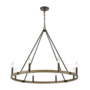 Transitions - 8 Light Chandelier in Transitional Style with Modern Farmhouse and French Country inspirations - 30 Inches tall and 36 inches wide