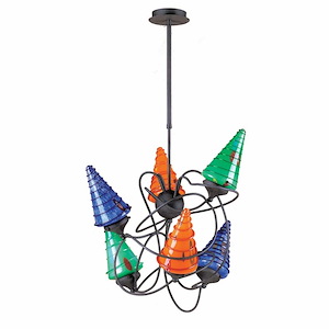 Pazzo - 6 Light Chandelier-24 Inches Tall and 24 Inches Wide