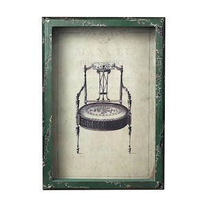 13 Inch Picture Frame with French Antique Chair Print
