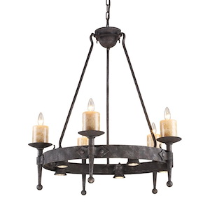 Cambridge - 10 Light Chandelier in Traditional Style with Vintage Charm and Country/Cottage inspirations - 34 Inches tall and 33 inches wide - 162407