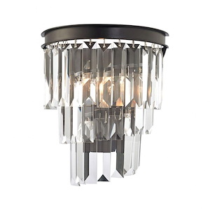 Palacial - 1 Light Wall Sconce in Traditional Style with Art Deco and Luxe/Glam inspirations - 10 Inches tall and 9 inches wide - 521684