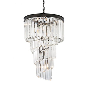 Palacial - 6 Light Chandelier in Traditional Style with Art Deco and Luxe/Glam inspirations - 27 Inches tall and 16 inches wide - 521680