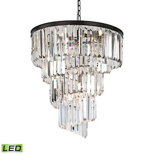 Palacial - 43.2W 9 LED Chandelier in Traditional Style with Art Deco and Luxe/Glam inspirations - 31 Inches tall and 26 inches wide