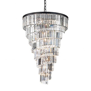 Palacial - Fifteen Light Chandelier in Traditional Style with Art Deco and Luxe/Glam inspirations - 53 Inches tall and 36 inches wide
