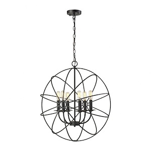 Yardley - 6 Light Chandelier in Transitional Style with Urban/Industrial and Modern Farmhouse inspirations - 26 Inches tall and 23 inches wide - 459199