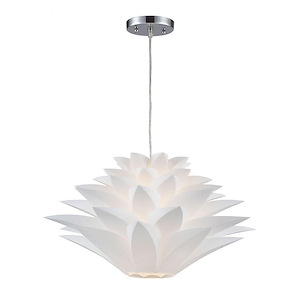 Inshes - Modern/Contemporary Style w/ Scandinavian inspirations - PVC 1 Light Mini Pendant - 11 Inches tall 20 Inches wide