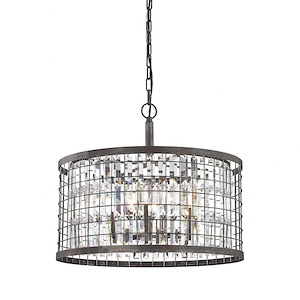Nadina - 6 Light Chandelier in Transitional Style with Modern Farmhouse and Luxe/Glam inspirations - 19 Inches tall and 22 inches wide