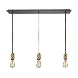 Camley - 3 Light Linear Mini Pendant in Modern/Contemporary Style with Urban and Modern Farmhouse inspirations - 3 Inches tall and 36 inches wide - 521637