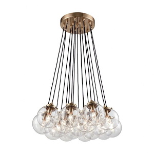 Boudreaux - 7teen Light Chandelier in Modern/Contemporary Style with Mid-Century and Retro inspirations - 8 Inches tall and 29 inches wide - 613483