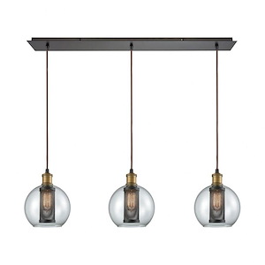 Bremington - 3 Light Linear Mini Pendant in Modern/Contemporary Style with Urban and Modern Farmhouse inspirations - 10 Inches tall and 36 inches wide - 613460