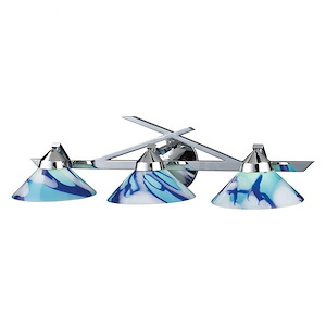 Refraction - 3 Light Wall Bracket in Modern/Contemporary Style with Art Deco and Luxe/Glam inspirations - 7 Inches tall and 25 inches wide - 239809