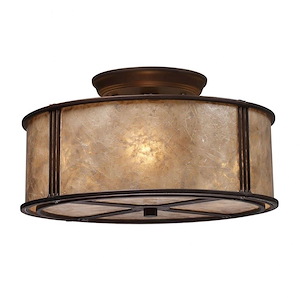 Barringer - 3 Light Semi-Flush Mount in Traditional Style with Country/Cottage and Southwestern inspirations - 7 Inches tall and 13 inches wide - 211662