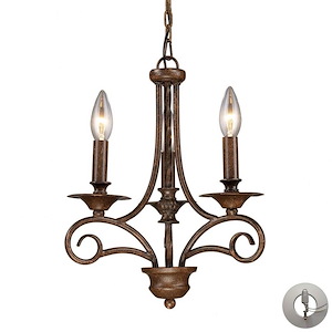Gloucester - 3 Light Chandelier in Traditional Style with Country/Cottage and Southwestern inspirations - 17 Inches tall and 12 inches wide
