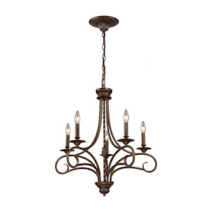Gloucester - 5 Light Chandelier in Traditional Style with Country/Cottage and Southwestern inspirations - 27 Inches tall and 24 inches wide - 211653