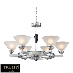 Mercer - 6 Light Chandelier In Modern Style-19 Inches Tall and 30 Inches Wide