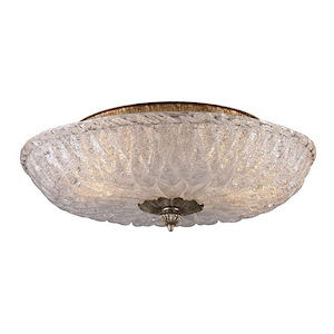 Providence - 2 Light Flush Mount in Traditional Style with Victorian and Luxe/Glam inspirations - 5 Inches tall and 15 inches wide