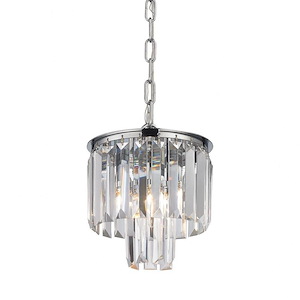 Palacial - 1 Light Mini Pendant in Traditional Style with Art Deco and Luxe/Glam inspirations - 9 Inches tall and 8 inches wide
