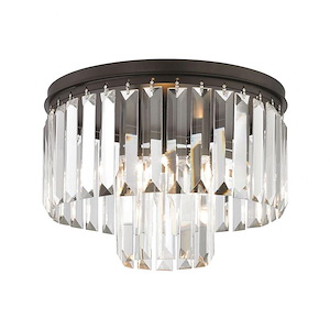 Palacial - 1 Light Semi-Flush Mount in Traditional Style with Art Deco and Luxe/Glam inspirations - 9 Inches tall and 12 inches wide - 521779