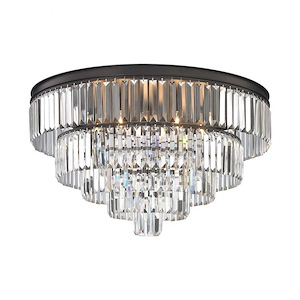 Palacial - 6 Light Chandelier in Traditional Style with Art Deco and Luxe/Glam inspirations - 18 Inches tall and 31 inches wide - 521773