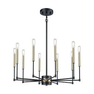 Livingston - 10 Light Chandelier in Transitional Style with Mid-Century and Retro inspirations - 14 Inches tall and 29 inches wide - 705035