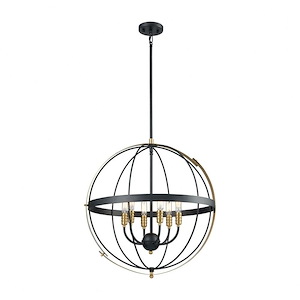 Caldwell - 6 Light Chandelier in Transitional Style with Urban/Industrial and Country/Cottage inspirations - 24 Inches tall and 24 inches wide
